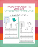 Tracing Letters - B&W and Color Worksheets {Lowercase Letters}