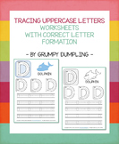 Tracing Letters - B&W and Color Worksheets {Uppercase Letters}