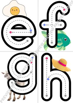 Preview of Tracing Letters PGC Alphabet Cards for Student Sound Practise