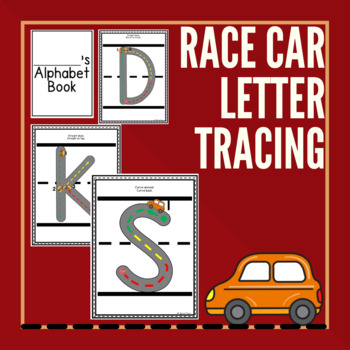 Preview of Tracing Letters Race Car Activity (Uppercase and Lowercase Letters)