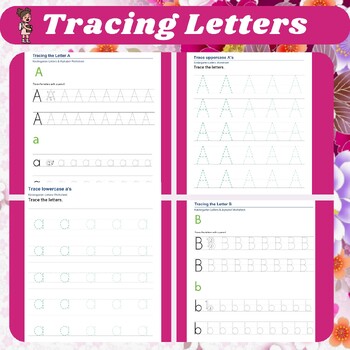 Preview of Tracing Letters Worksheets: A-Z Penmanship Practice