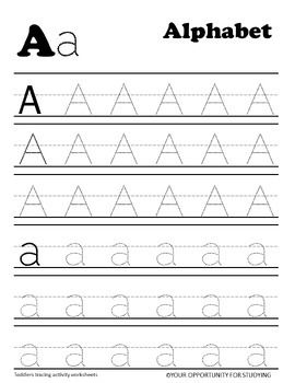 Tracing Letters Worksheets for Toddlers by YOUR OPPRTUNITY FOR STUDYING