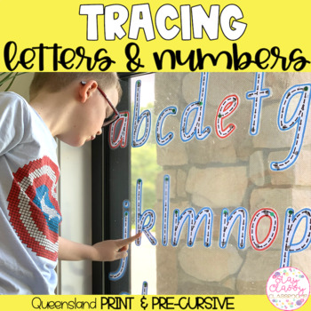 Preview of Tracing Letters and Numbers | QUEENSLAND PRINT & PRE-CURSIVE BUNDLE