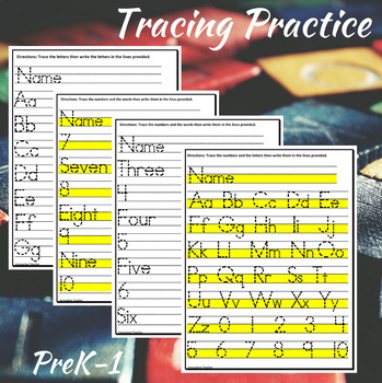 tracing letters and numbers worksheet differentiated by innovative
