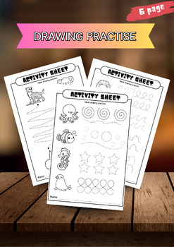 Preview of Tracing Line Pre-Writing Sillk Activity Worksheet l PreK Morning Work