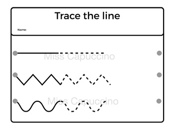 Preview of Tracing Lines - Clip Art