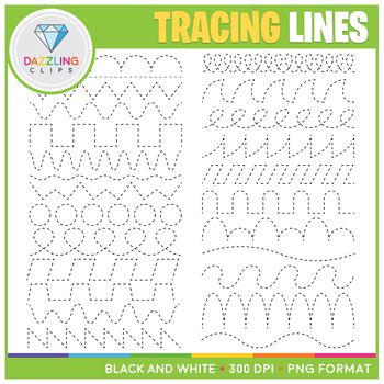 Preview of Tracing Lines Clip Art