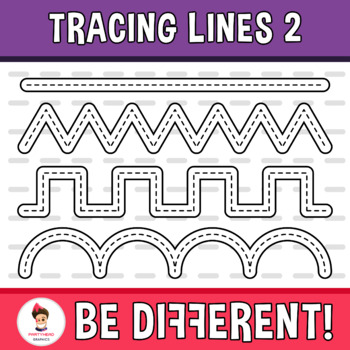 Preview of Tracing Lines Clipart 2 Fine Motor Skills Pencil Control