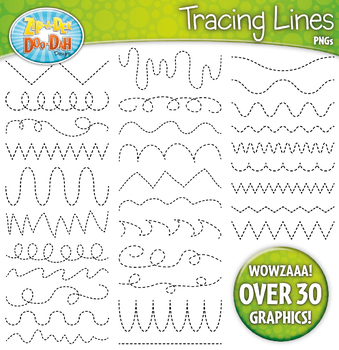 Preview of Tracing Lines Clipart Set {Zip-A-Dee-Doo-Dah Designs}