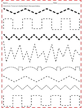 Tracing Lines Printable Practice Worksheets by HenRyCreated | TPT