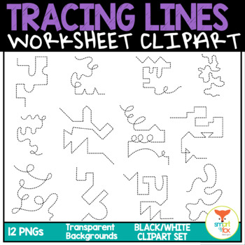 Preview of Tracing Lines Worksheet Clip Art Commercial Use