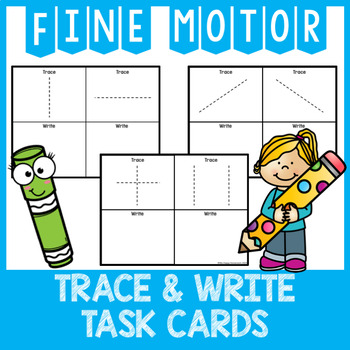 Preview of FREE Tracing Lines and Shapes Task Cards