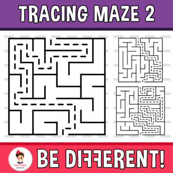 Preview of Tracing Maze Clipart 2 Fine Motor Skills Pencil Control