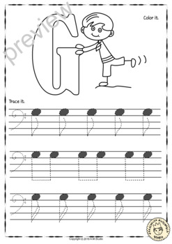 tracing music notes worksheets for kids bass clef tpt