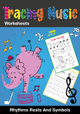 Tracing Music Worksheets: Notes, Rests, and Symbols, Trace