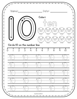 Tracing Number 1-10 | Trace and Write Numbers 1-10 by teachersCARGO