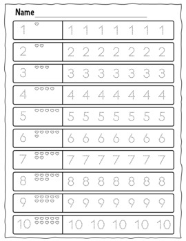 Tracing Number 1-20 And Fill In The Missing Number 1-20 Worksheets