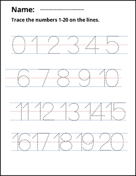 Tracing Number 1-20 | Writing 1-20 | Counting & Handwriting Practice ...