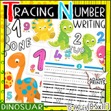 Tracing Number Dinosaur Writing Math Handwriting Coloring 