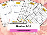 Tracing Number Worksheet for kindergarten