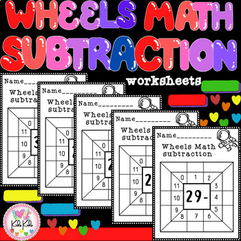 Number Subtraction Wheels Math worksheets by LOVE KIDS KIDS | TpT