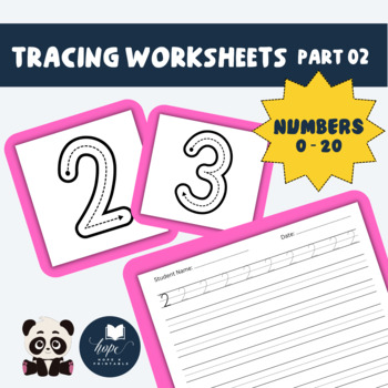 Preview of Tracing Numbers 0-20│Handwriting Practice│ for Preschool & Kindergarten
