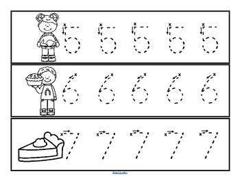 Tracing Numbers 0-20 for Beginning Writers - Thanksgiving Theme by ...