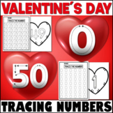 Tracing Numbers 0-50 | Number Practice | Heart Coloring Pa