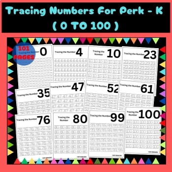 Preview of Tracing Numbers 0 to 100 - Writing Numbers 0 to 100 - Trace and Free Hand