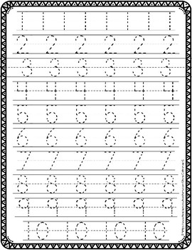 Tracing Numbers 1 - 10 by Catherine S | Teachers Pay Teachers