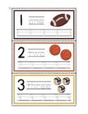 Tracing Numbers 1-10 Kindergarten Math Cards for Kids