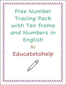 Preview of Freebie Tracing Numbers 1-10 for early learners