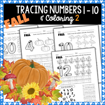 Preview of Tracing Numbers 1-10 l Coloring pages 2 - Free