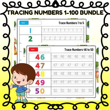 Tracing Numbers 1-100, Tracing Alphabet Letters, and Count to 100 by ...