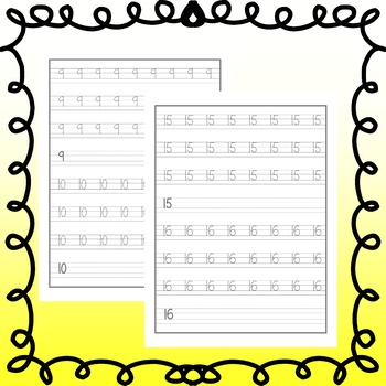 Tracing Numbers 1-100, Writing Numbers 1-100,Formation, Trace, and Free ...