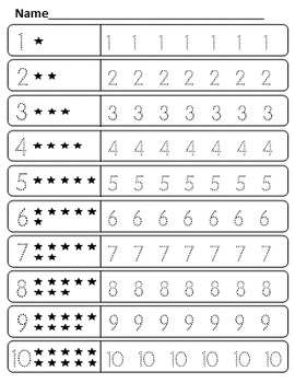 Tracing Numbers 1 - 20 And Fill In The Missing Number 1 - 20 | TPT