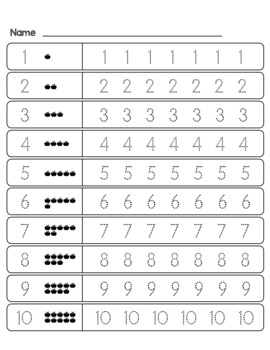 Tracing Numbers 1-20 And Fill In The Missing Number 1-20 Worksheets