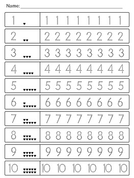 Tracing Numbers 1-20 And Fill In The Missing Number - Free | TPT