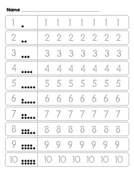 Tracing Numbers 1-20 And Fill In The missing Number 1-20 by Happy Kids Club