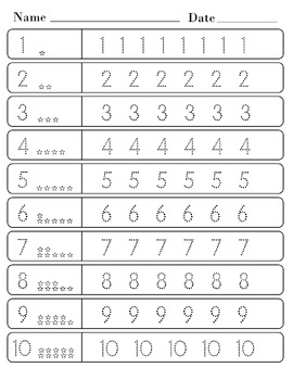 Tracing Numbers 1-20 And Fill In the Missing Number 1-20 by Mewda Worksheet