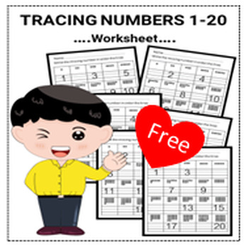 Preview of Tracing Numbers 1-20 And Fill in The Missing Number