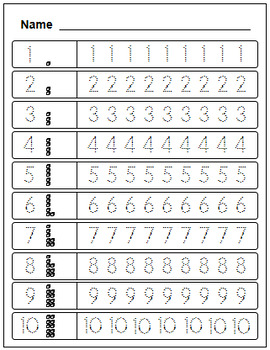 Tracing Numbers 1-20 | Fill In the Numbers | Number Tracing and Writing ...