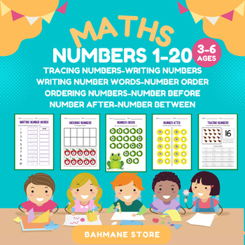 Preview of Tracing Numbers 1-20 For Kindergarten: Number Tracing, Activities, and More