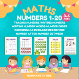 Tracing Numbers 1-20 For Kindergarten: Number Tracing, Act