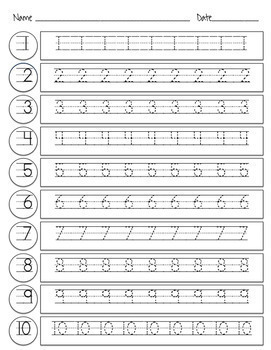 Tracing Numbers 1-20 and Fill in The Missing Numbers 1-20 by Melody Studio