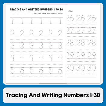 write numbers 1 30 worksheets teaching resources tpt