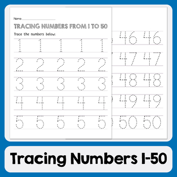 tracing numbers 1 50 number 1 to 50 tracing worksheets by bazlearning