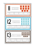 Tracing Numbers 11-20 Kindergarten Math Cards for Kids