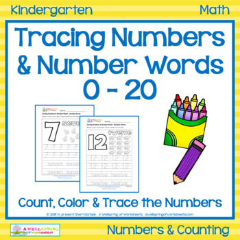 tracing numbers number words 1 20 by a wellspring of worksheets