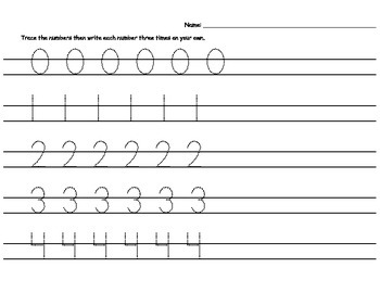 Tracing Numbers and Letters Worksheet by Stephanie W | TpT